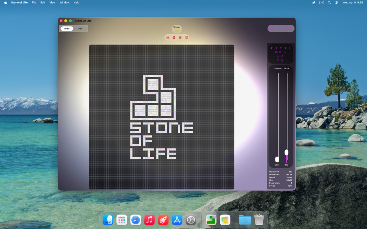 Stone of Life showing a Stone of Life pattern on macOS