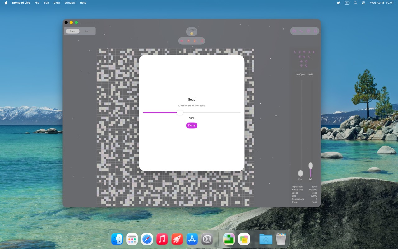 Stone of Life soup generator on macOS